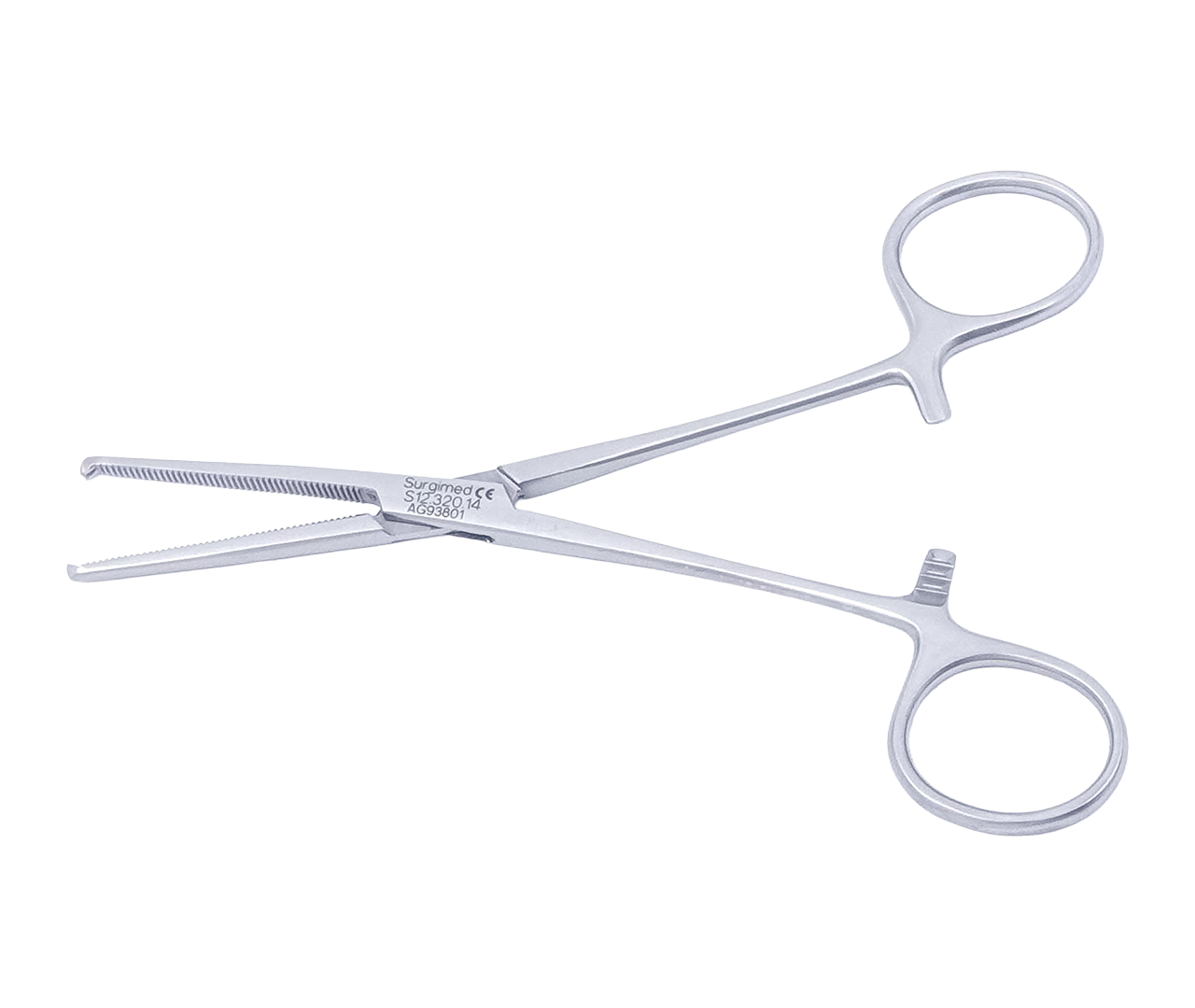 Kleště Kocher hemostatické, rovné, Surgimed, 14 cm
