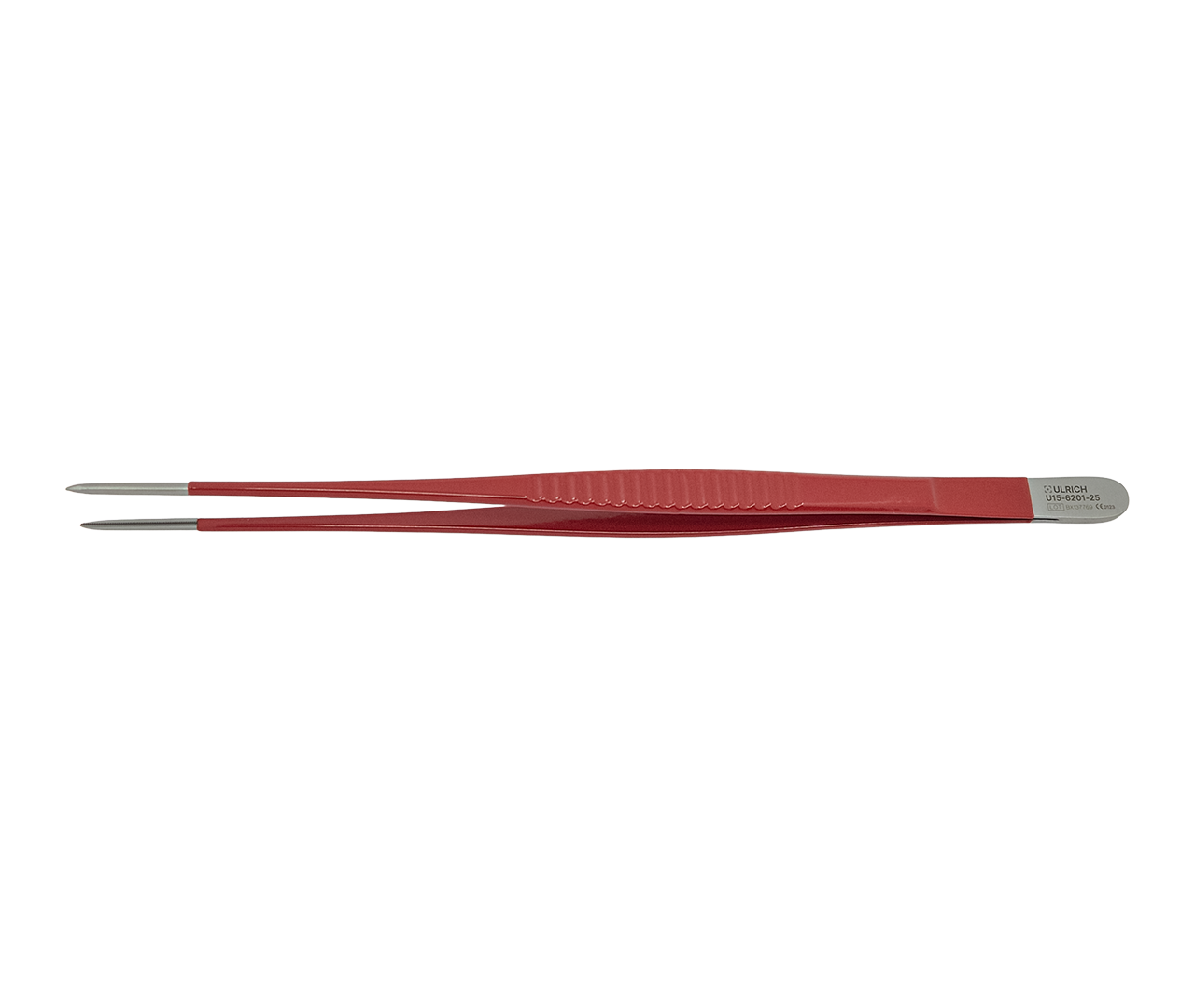 Pinzeta DeBakey, červená, typ Halkic, 2,0 mm, 25 cm