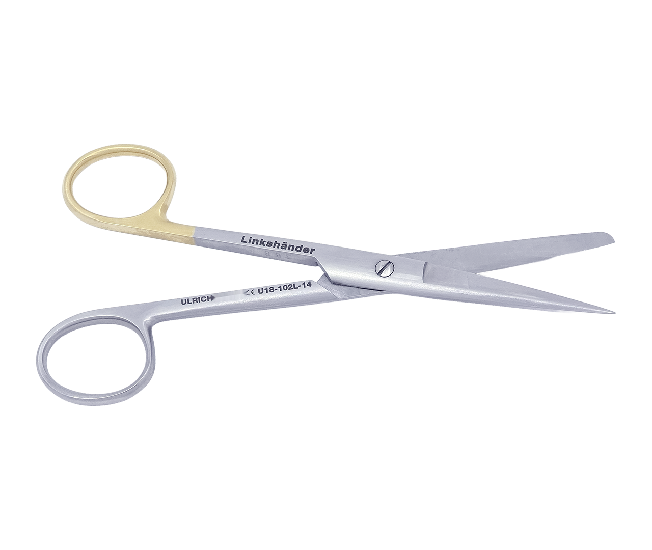Nůžky chirurgické rovné, ostré/tupé, pro leváky, 14,5 cm