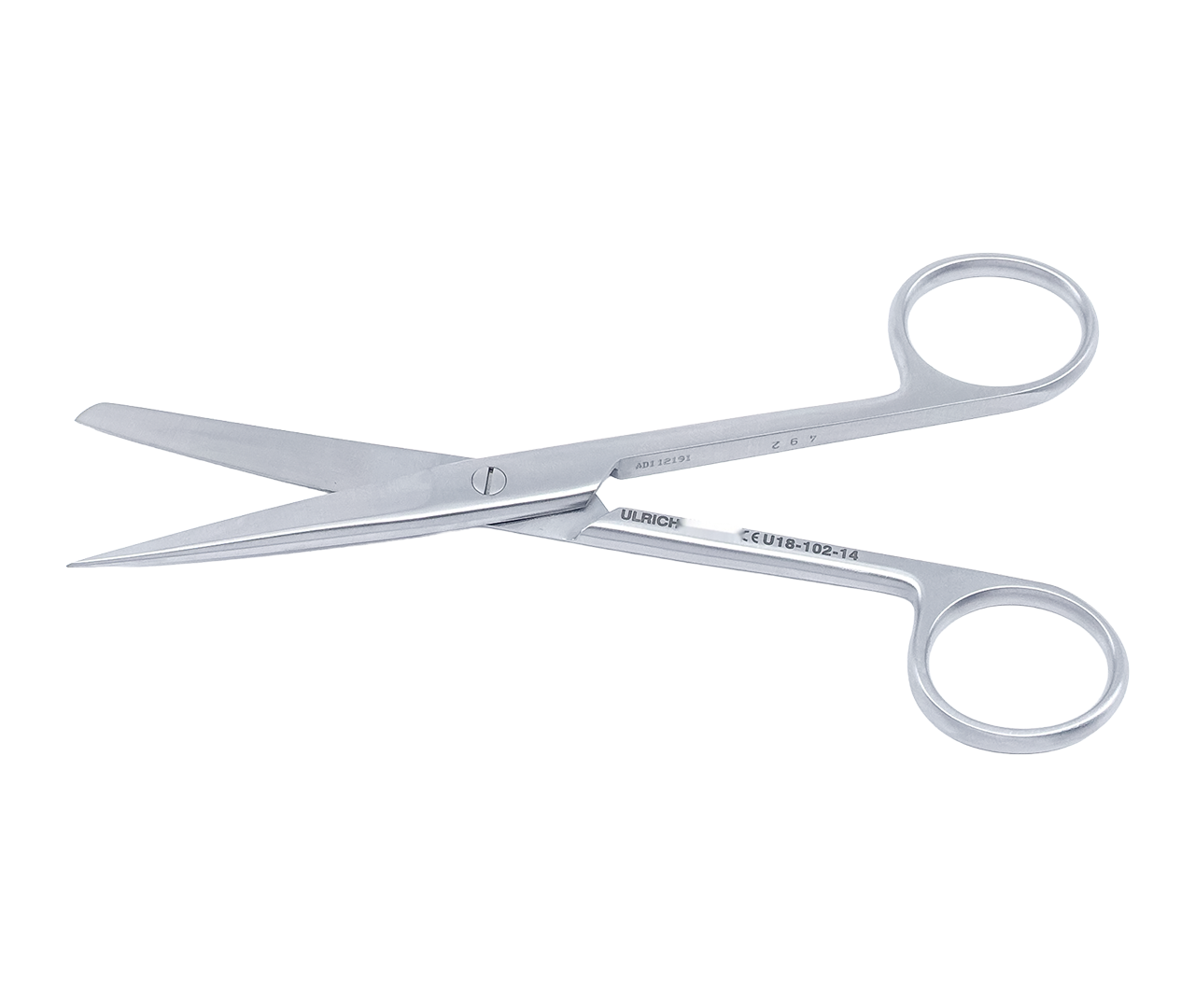 Nůžky chirurgické rovné, ostré/tupé hroty, 14,5 cm