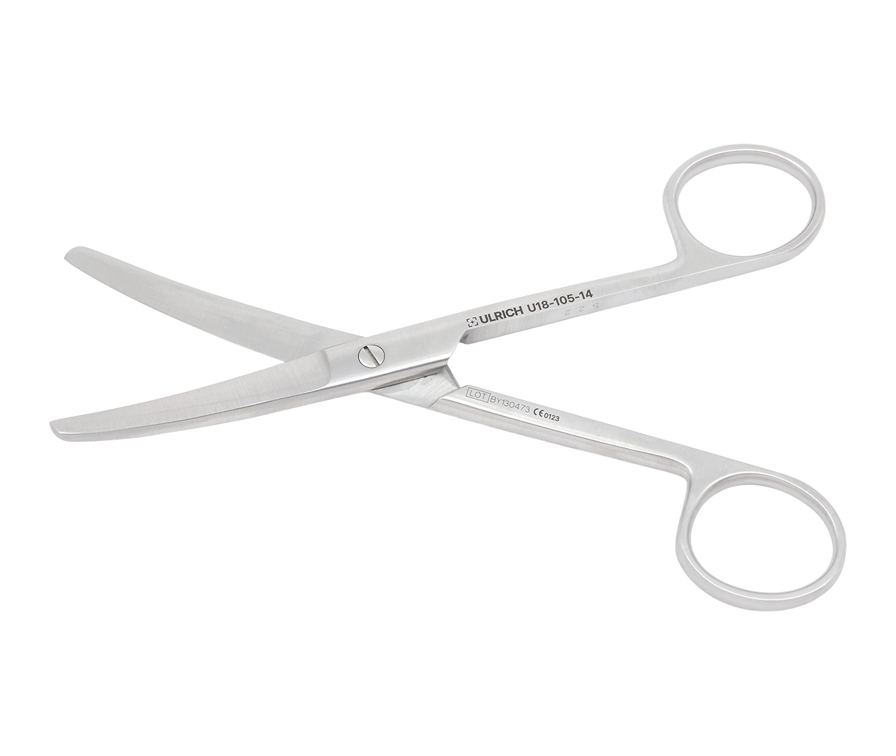Nůžky chirurgické, zahnuté, tupé, 14,5 cm