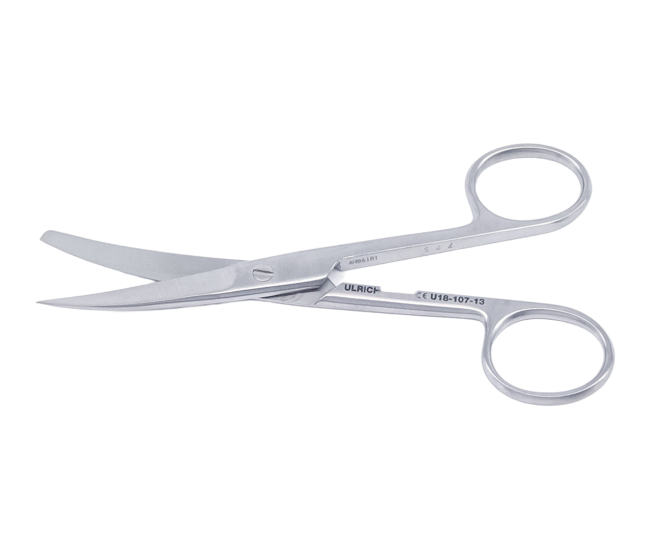 Nůžky chirurgické, zahnuté, ostré/tupé hroty, 13 cm