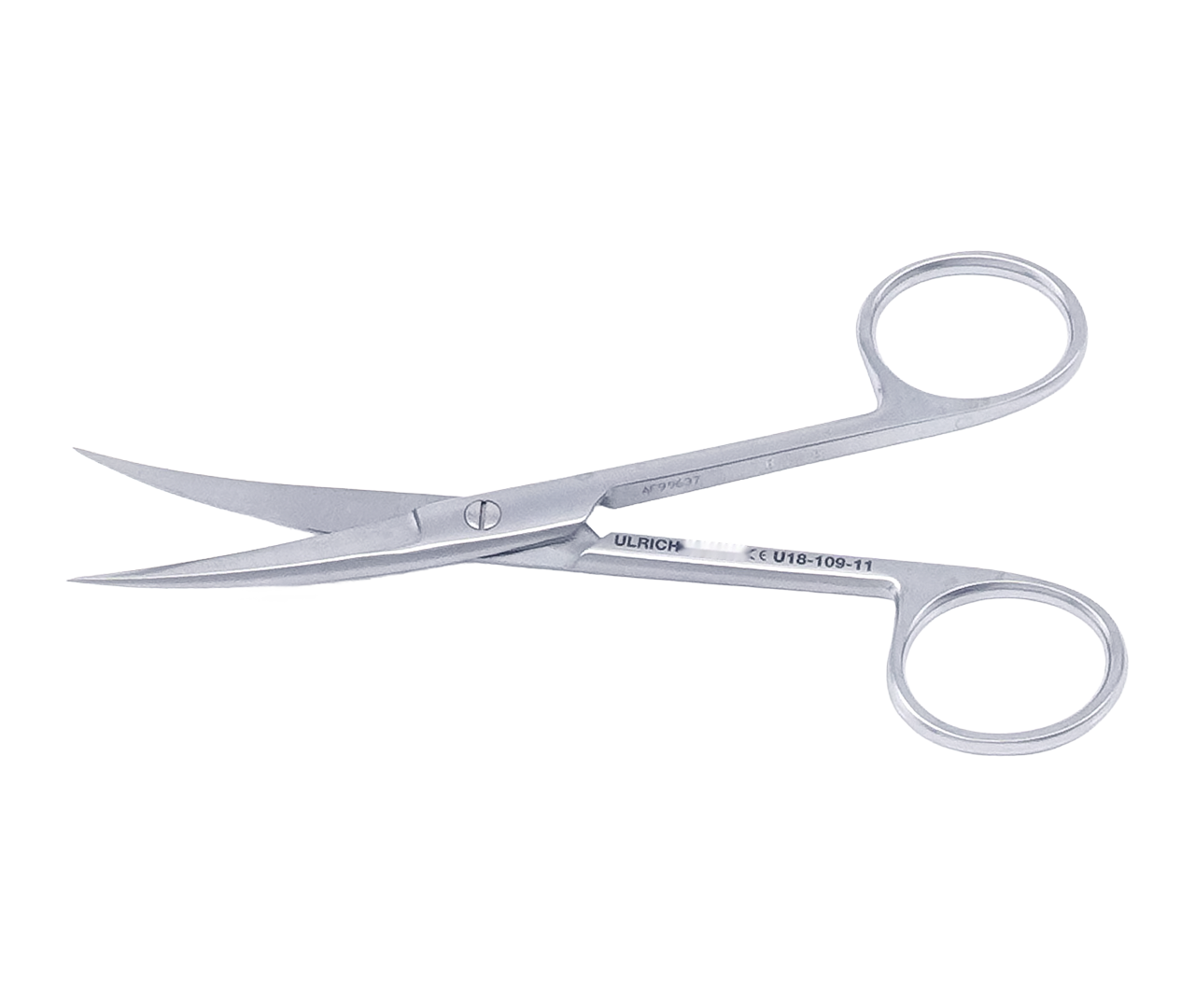 Nůžky chirurgické, zahnuté, ostré/tupé hroty, 11,5 cm