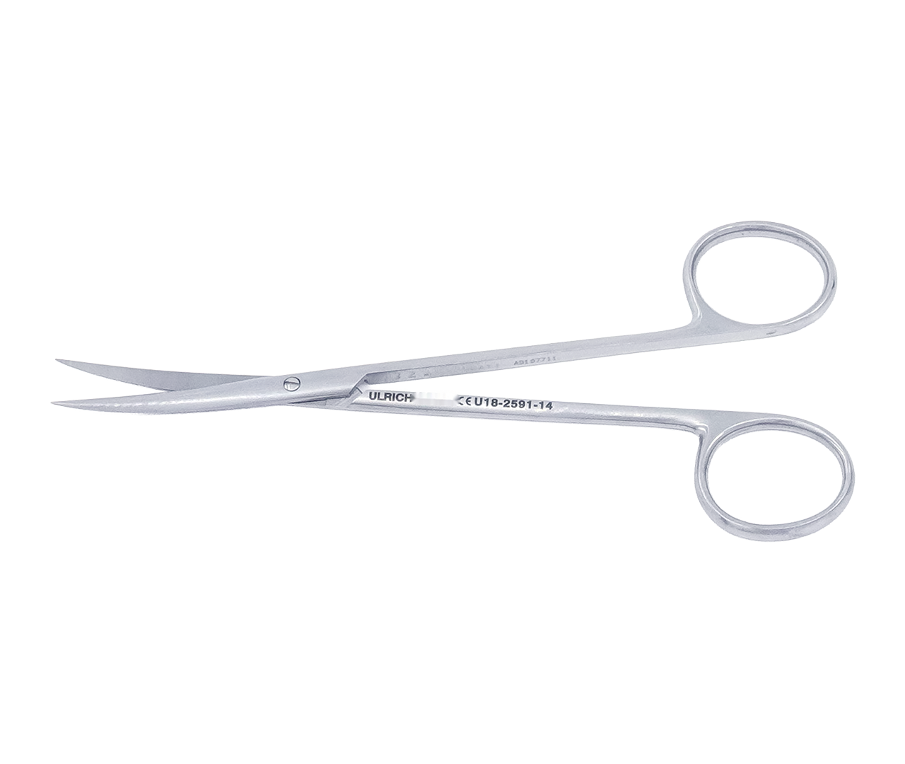 Nůžky Baumgartner chirurgické, zahnuté, ostré/ostré, 14 cm