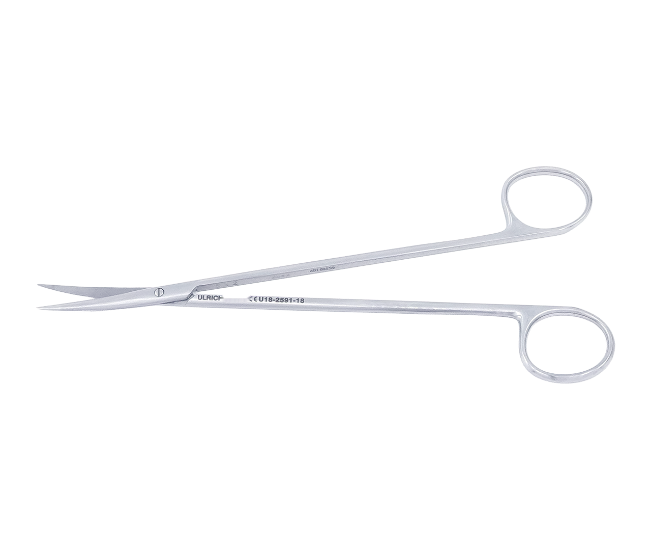Nůžky Baumgartner chirurgické, zahnuté, ostré/ostré, 18 cm