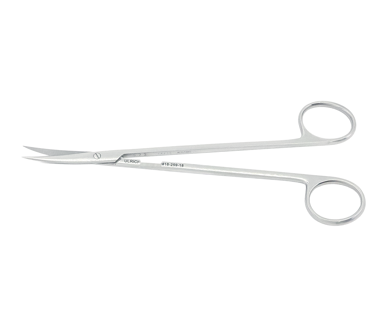 Nůžky Baumgartner chirurgické, zahnuté, ostré/ostré, 18 cm