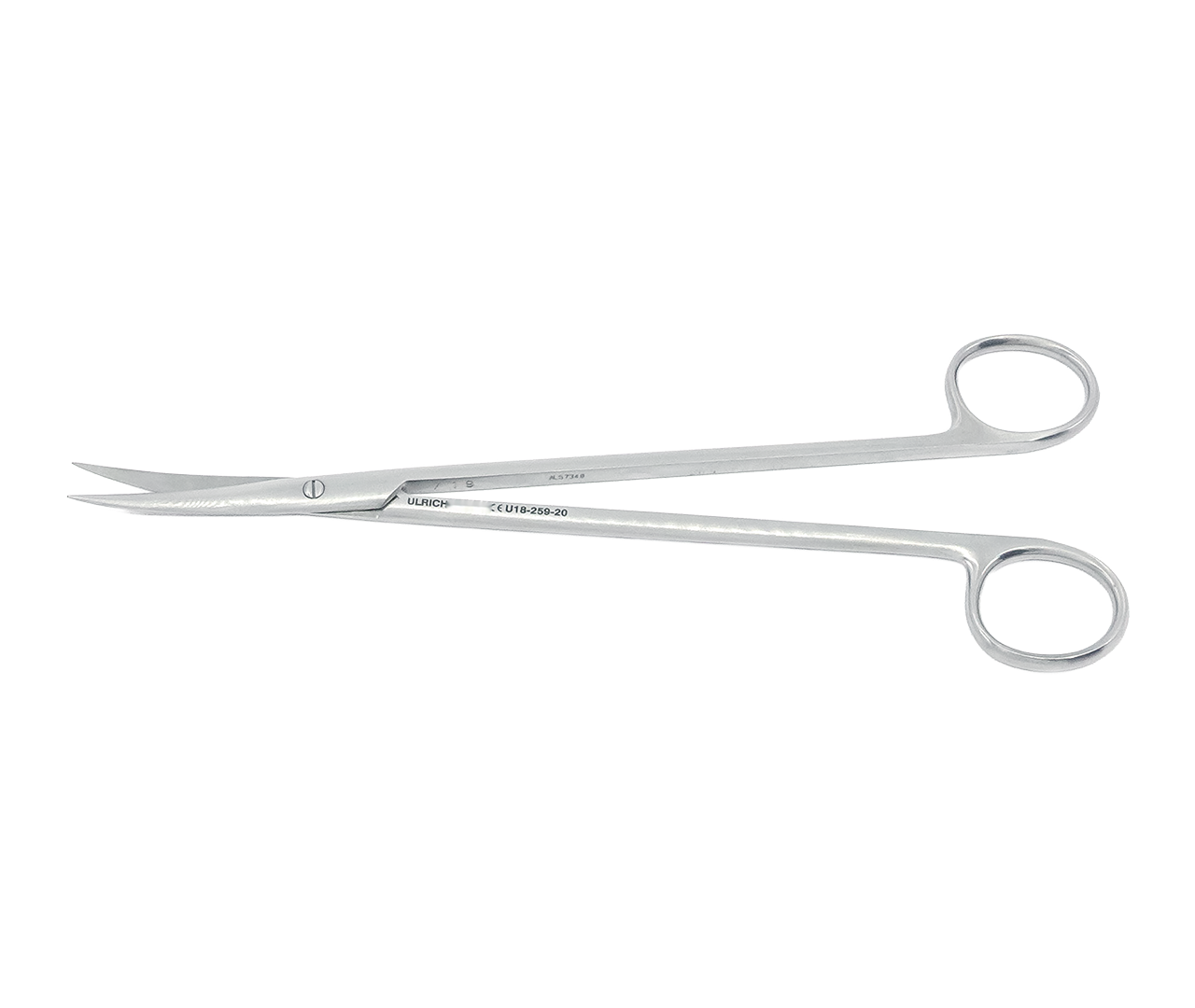 Nůžky Baumgartner chirurgické, zahnuté, ostré/ostré, 20 cm