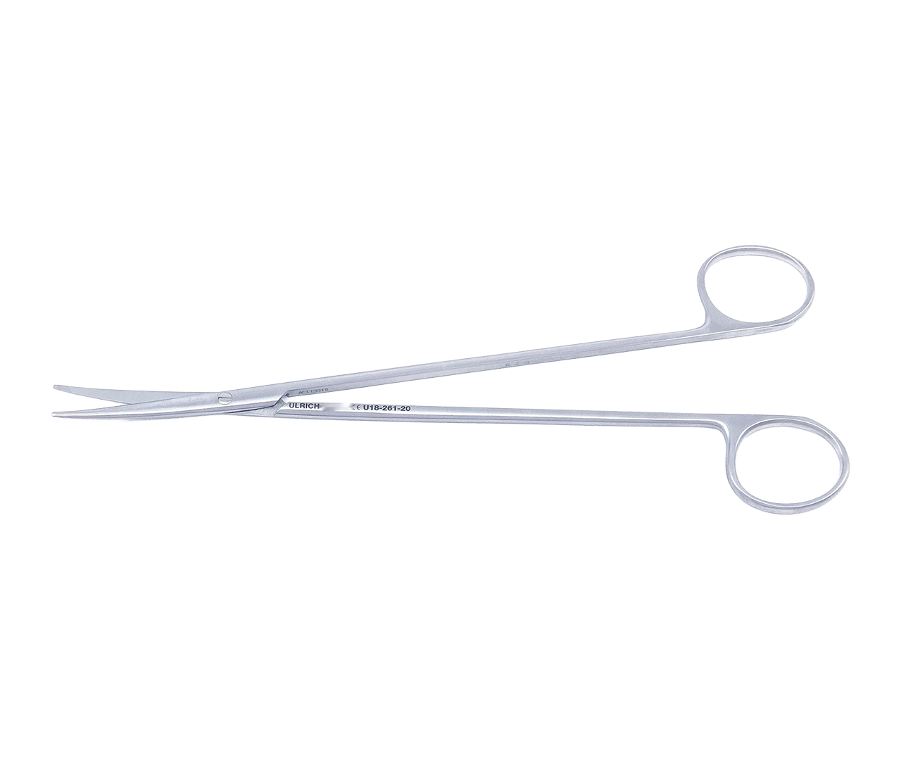 Nůžky Baumgartner chirurgické, zahnuté, velmi jemné, 20 cm