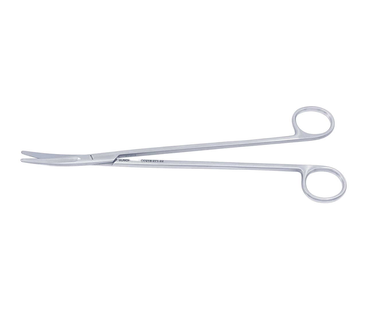 Nůžky Fuchsig chirurgické, zahnuté, s vodicí drážkou, 22 cm