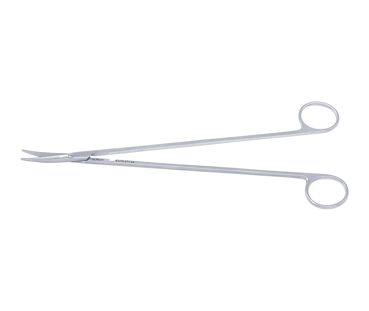 Nůžky Fuchsig chirurgické, zahnutém, s vodicí drážkou, 24 cm