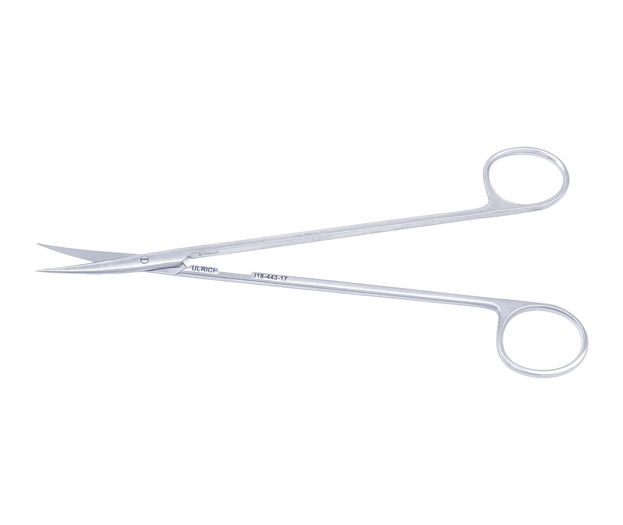 Nůžky De Martel cévní chirurgické, zahnuté, špičaté, 17,5 cm