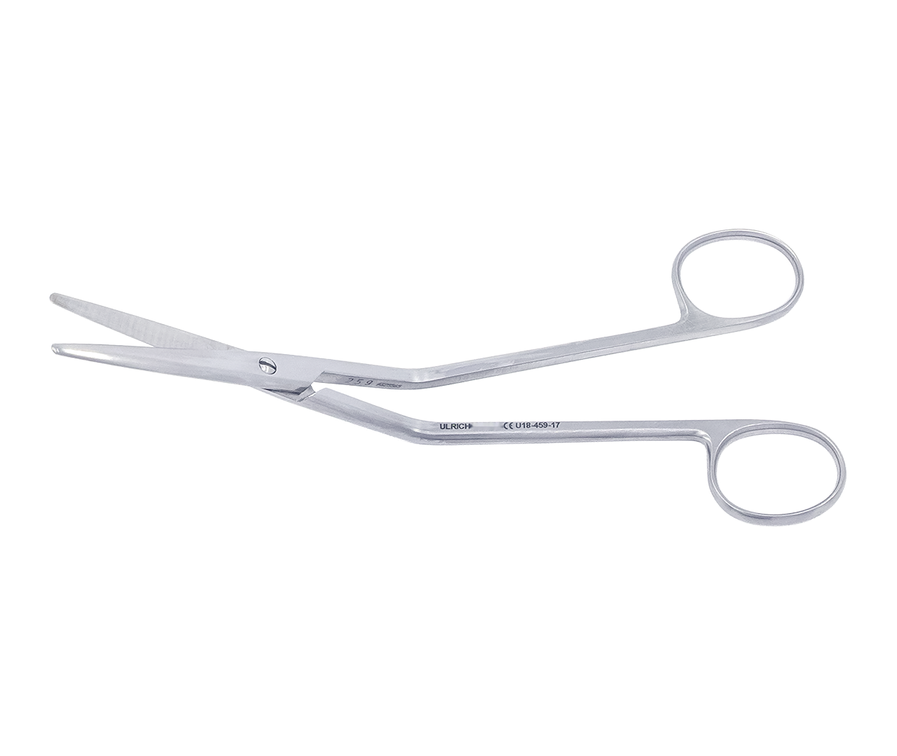 Nůžky Fomon chirurgické, kolénkově, zahnuté, 17 cm