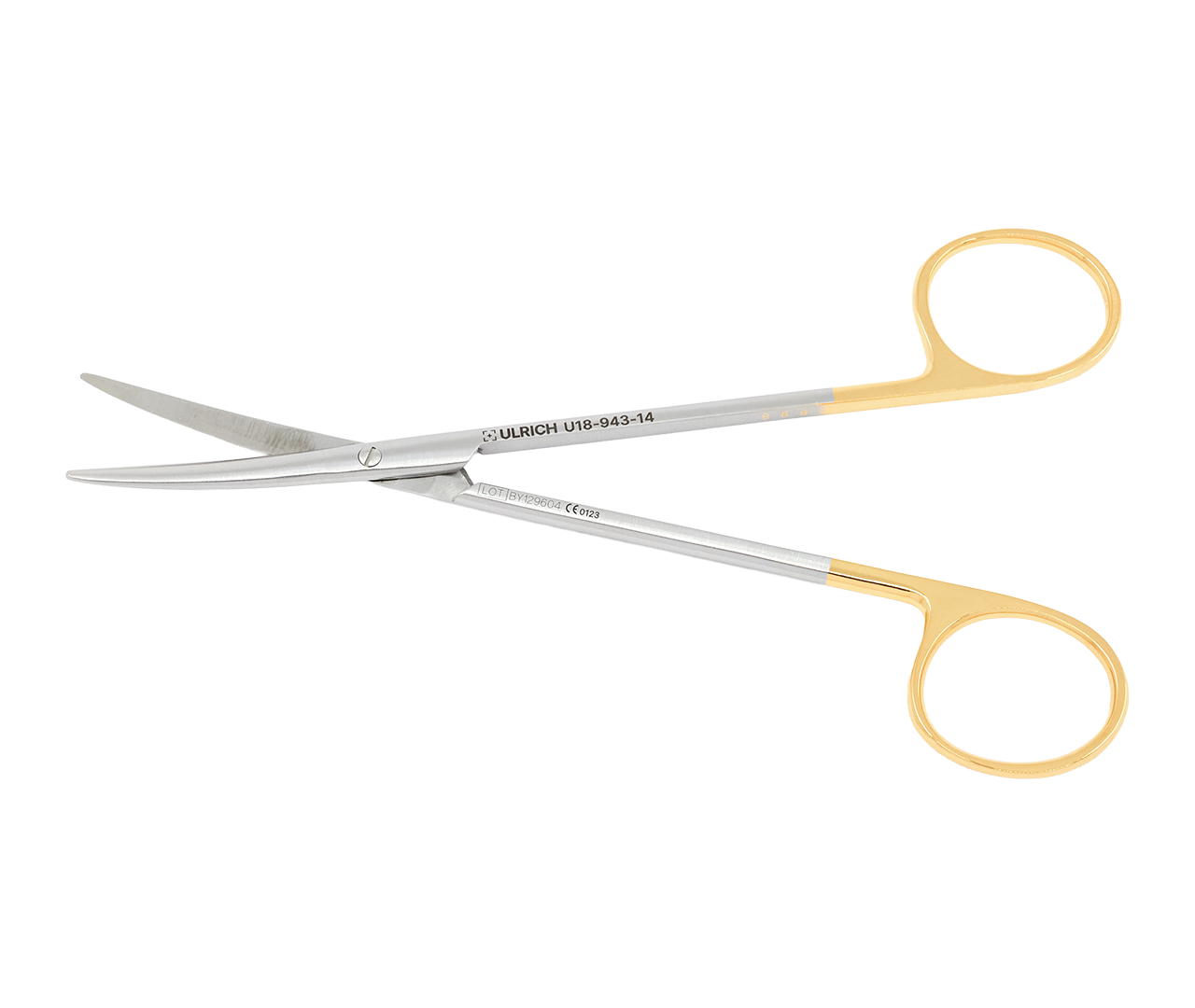 Nůžky Baumgartner chirurgické, TC, zahnuté, 14,5 cm
