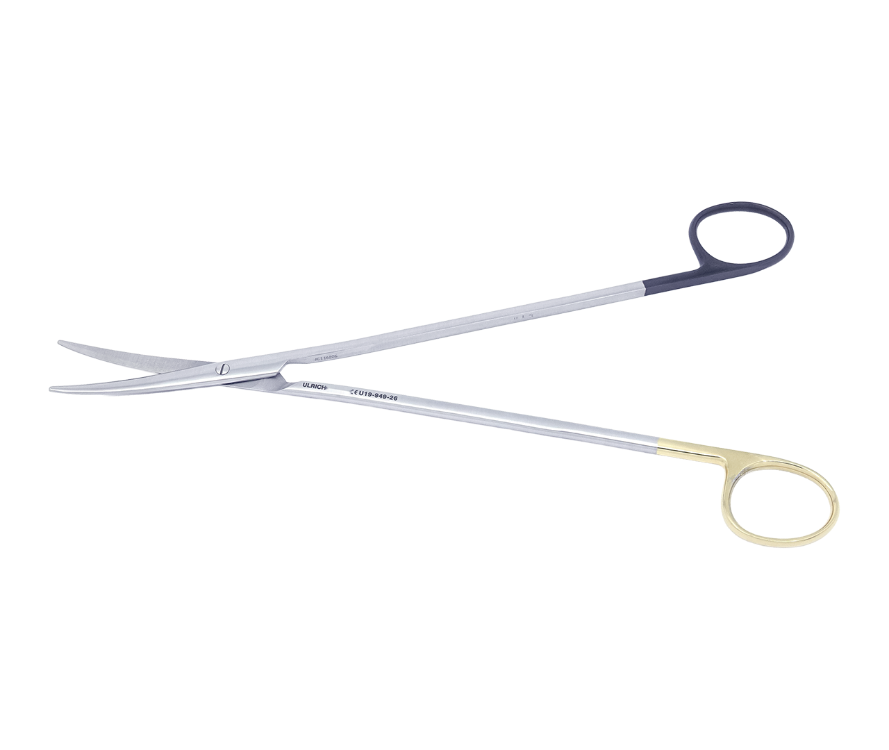 Nůžky ligaturní chirurgické, TC, zahnuté, Wavecut, 26 cm