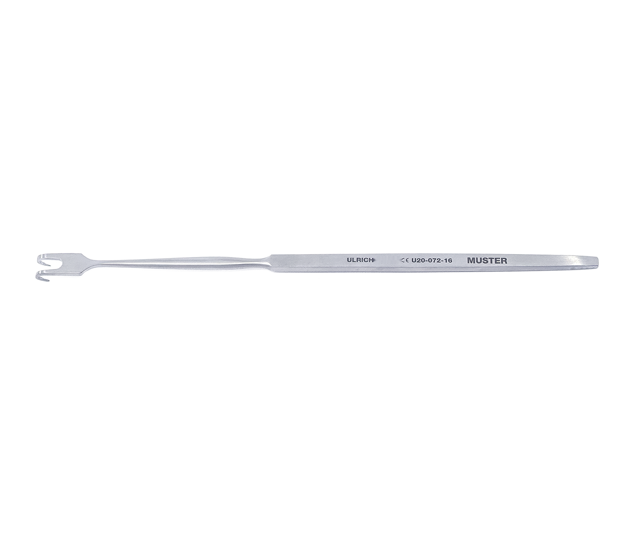 Retraktor tracheální, na rány, 2-hrotý, ostrý, 7,5 mm, 17 cm