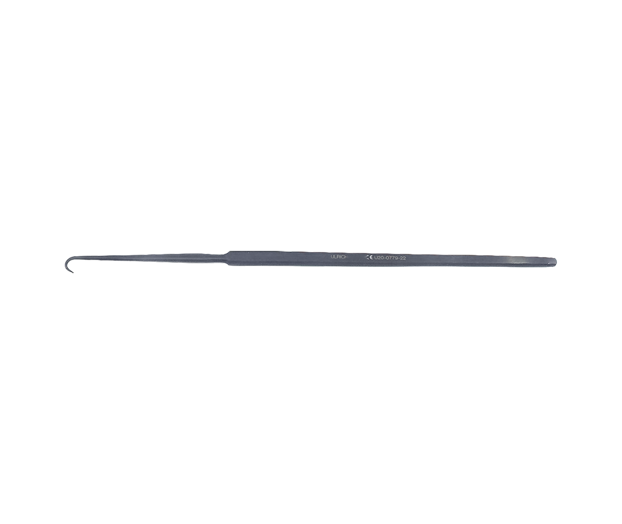 Hák Simon fistulární, 1-hrotý, ostrý, povrch AlTiN, 22 cm