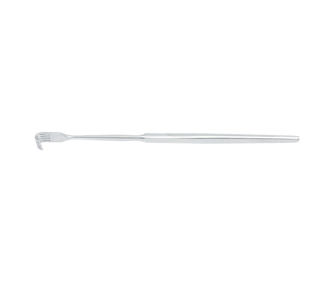 Retraktor tracheální, 4-hrotý, tupý Aarau typ, 10 mm, 16 cm