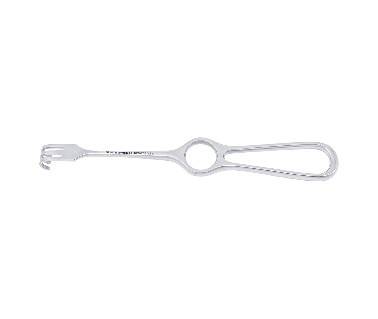 Retraktor Volkmann, tupý, 3-hrotý, typ KIZH, 13x15 mm, 21 cm