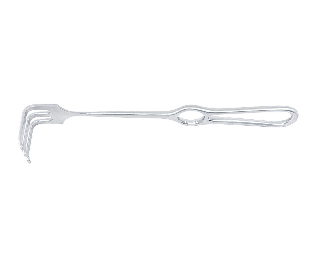 Retraktor Ollier na rány, 3-hrotý, 30x40 mm, 24,5 cm
