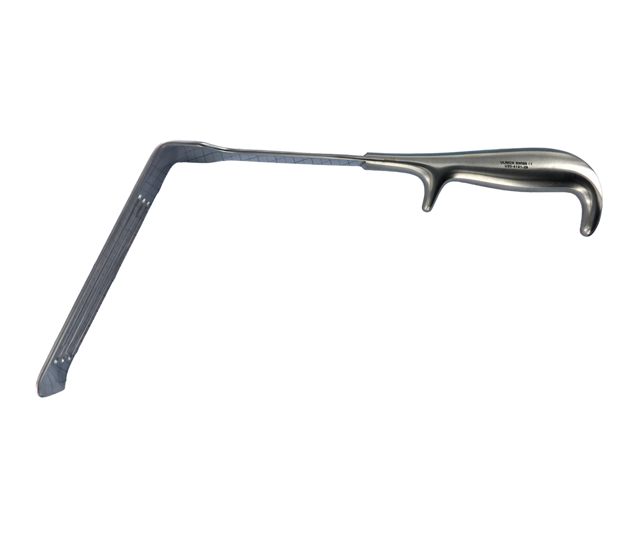 Retraktor Ulrich, úhlový 135°, typ LZ, 50x150 mm, 29 cm
