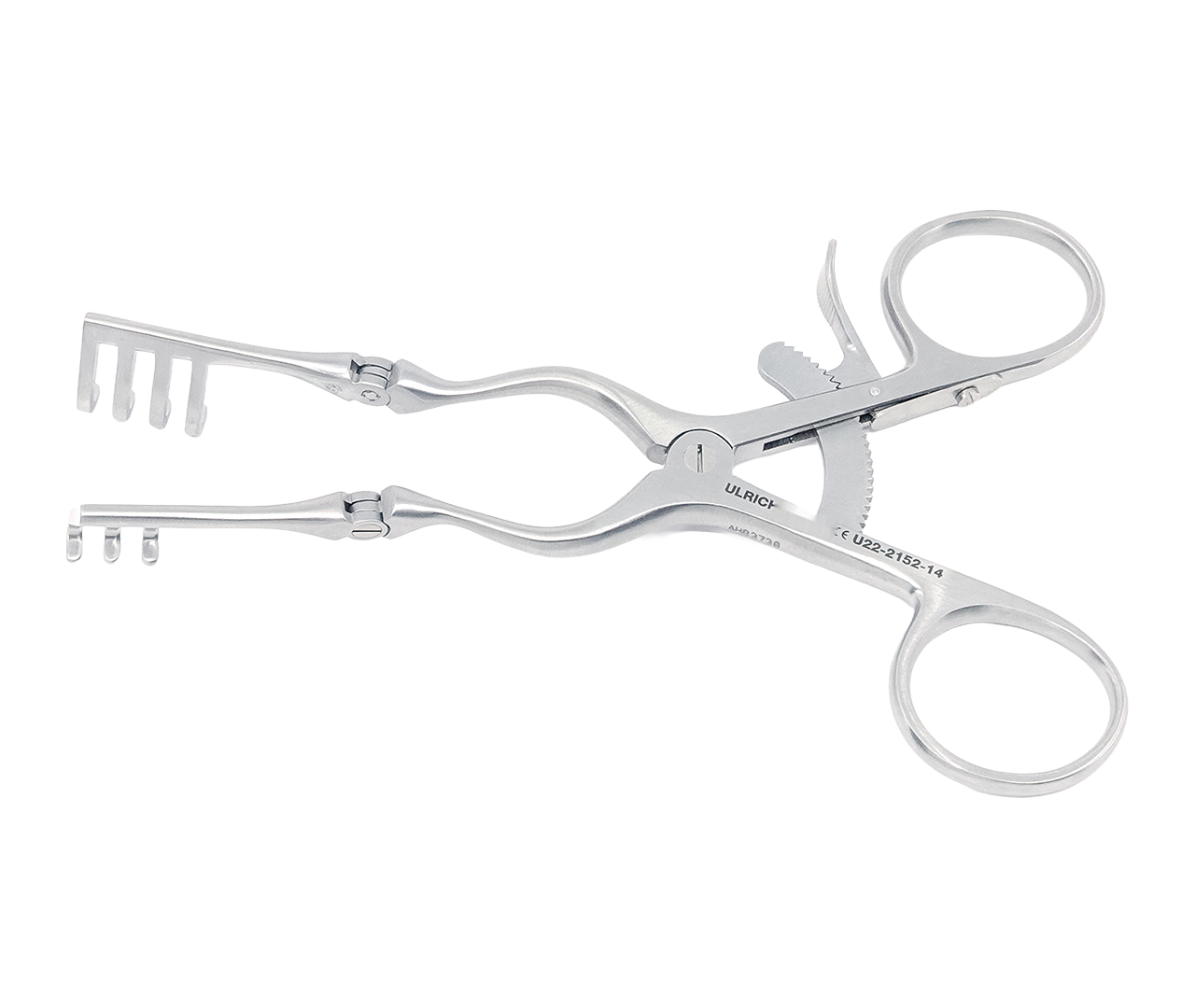 Retraktor Weitlaner samodržící, kloubový, 3x4 hroty, 14 cm