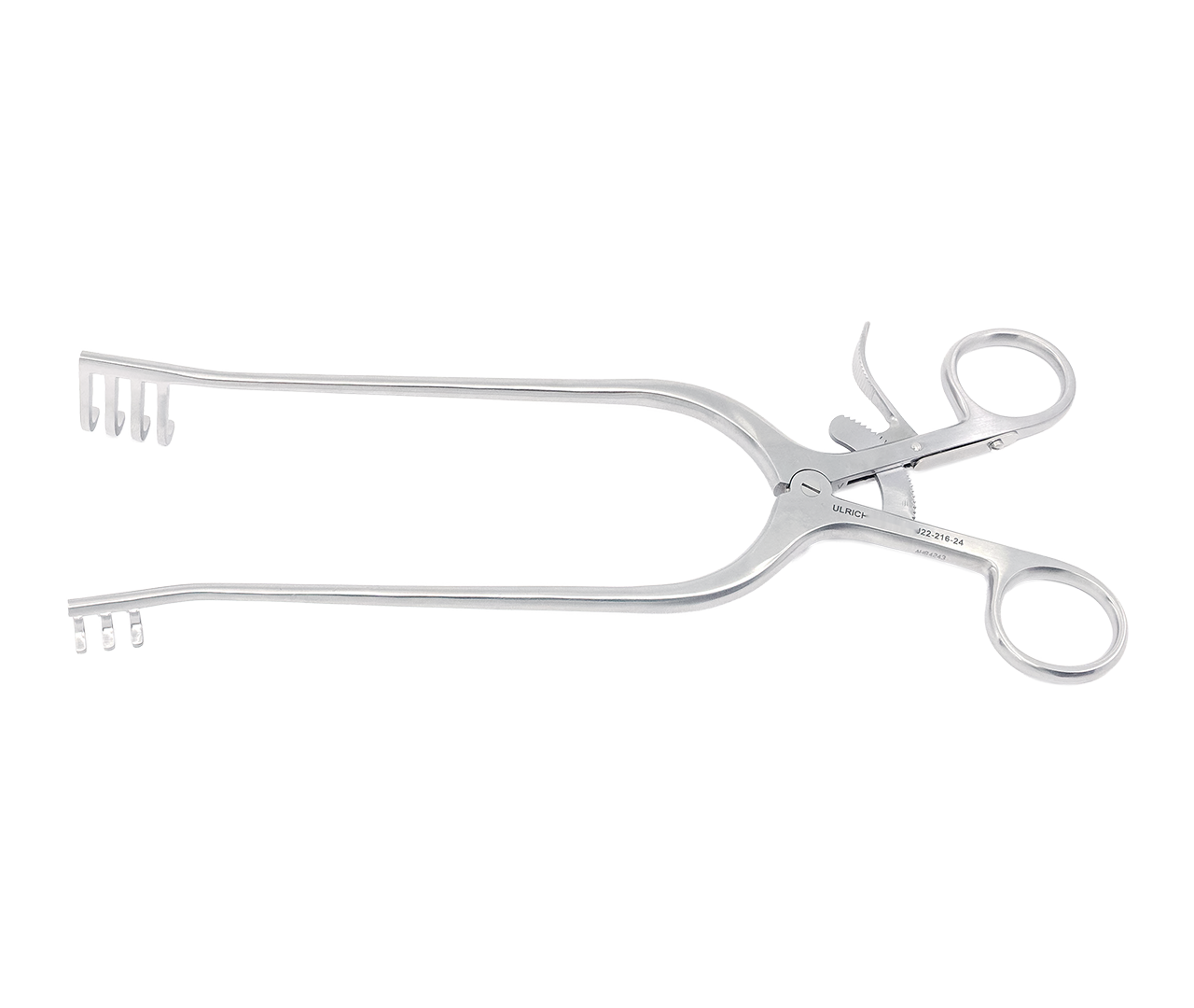 Retraktor Weitlaner samodržící, 3x4 hroty, tupý, 24 cm