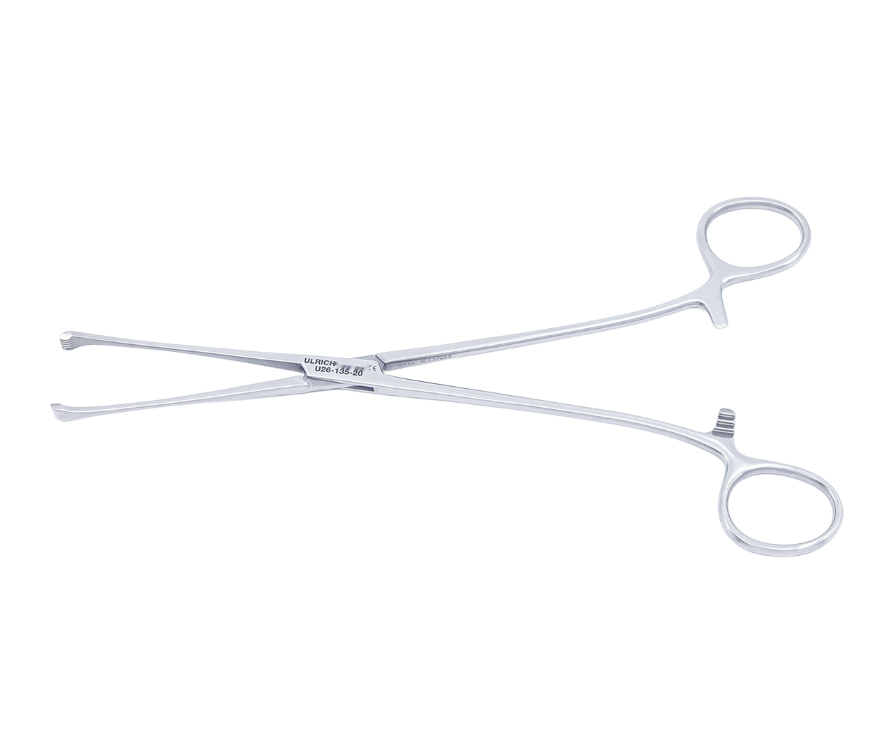 Kleště Allis střevní, 5x6 zubů, s zakřivenými rameny, 20 cm