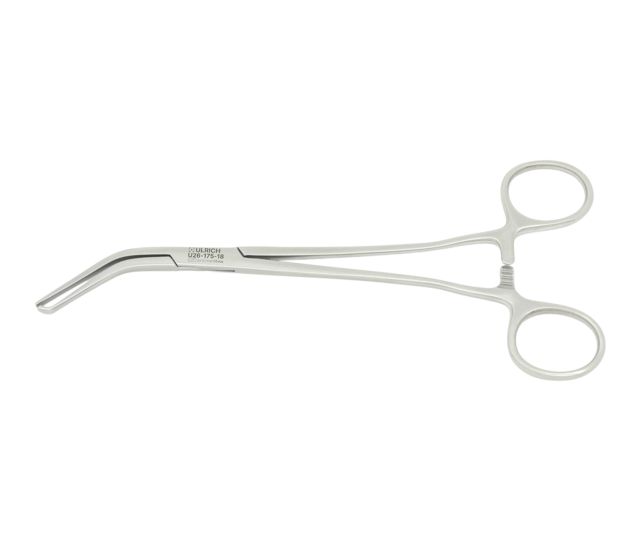 Kleště střevní, úhlové, 18,5 cm