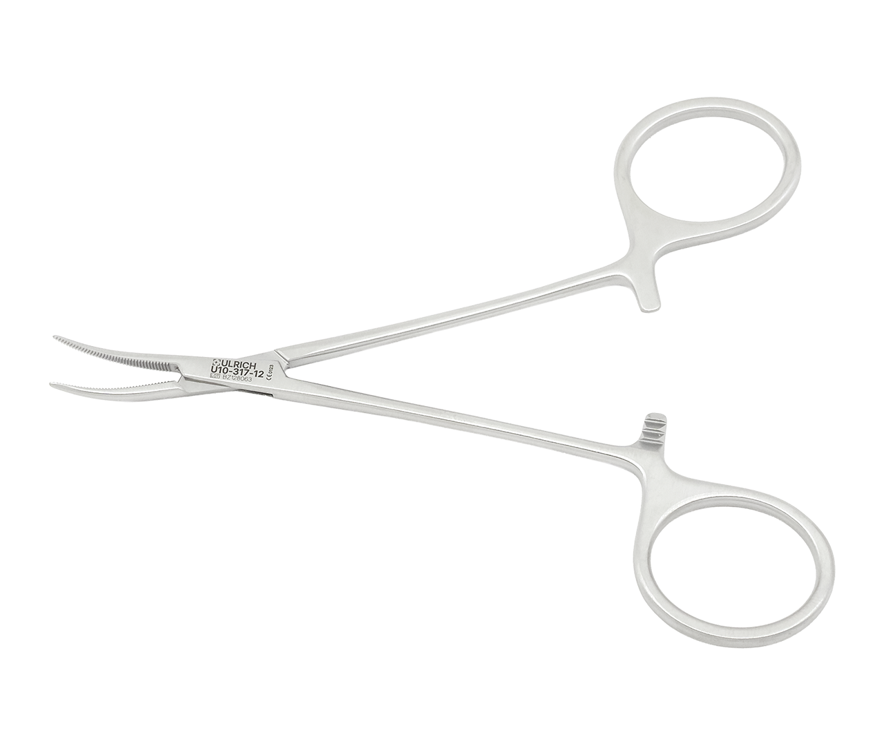 Kleště Mosquito hemostatické, zahnuté, jemné, 12 cm
