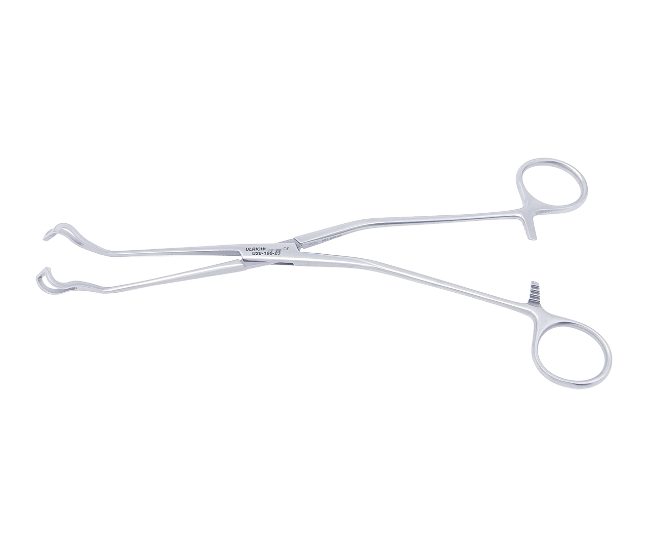 Kleště Babcock střevní, dvojitě zahnuté, typ URO-KSSG, 23 cm