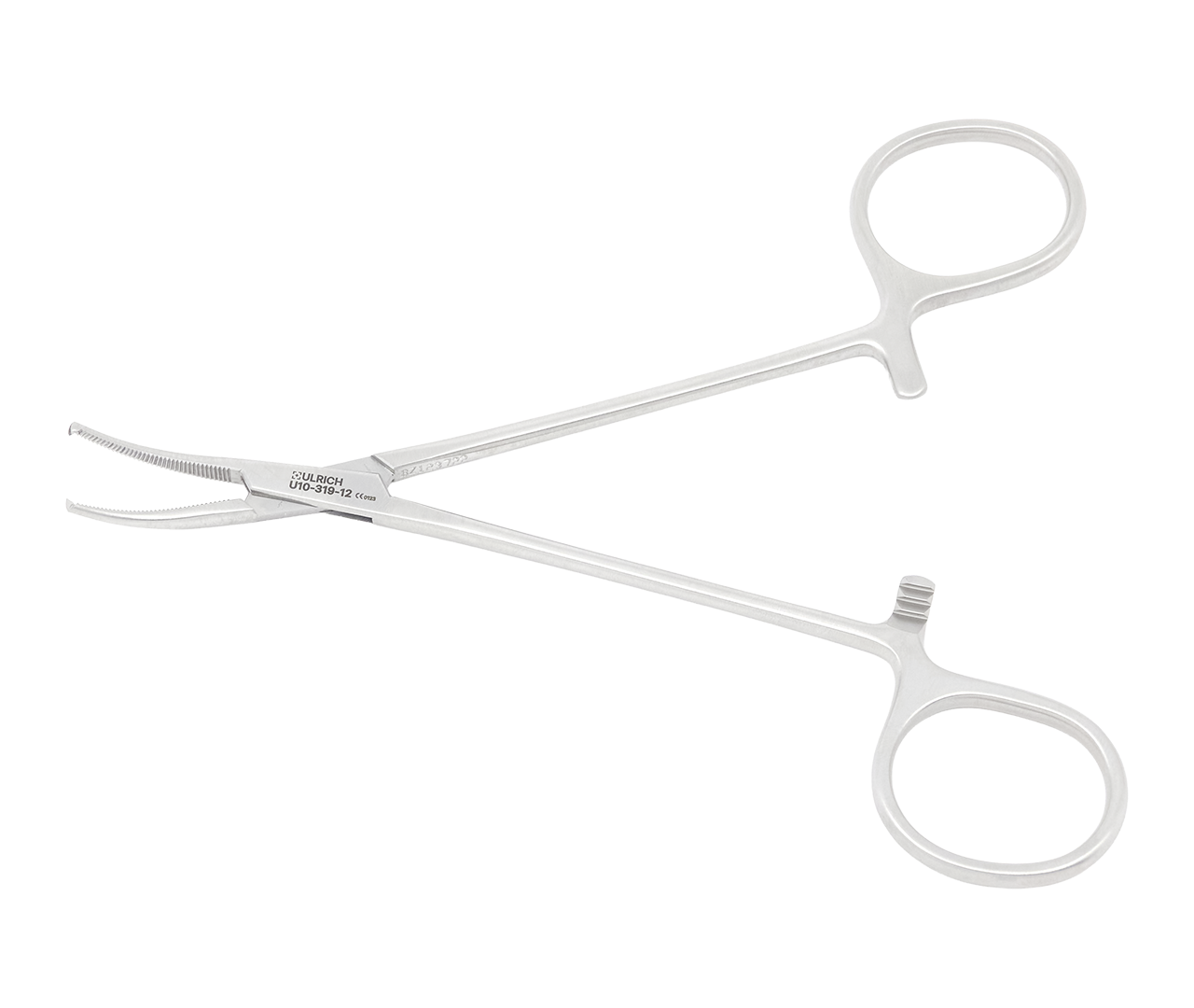 Kleště Mosquito hemostatické, zahnuté, 1x2 zuby, 12 cm