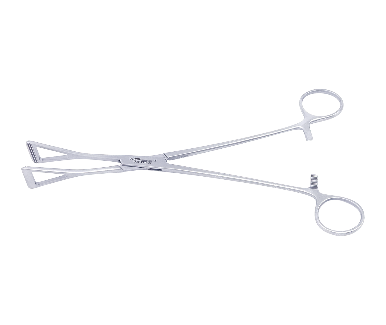 Kleště Duval-Collin střevní, široké, 25 mm, 23 cm
