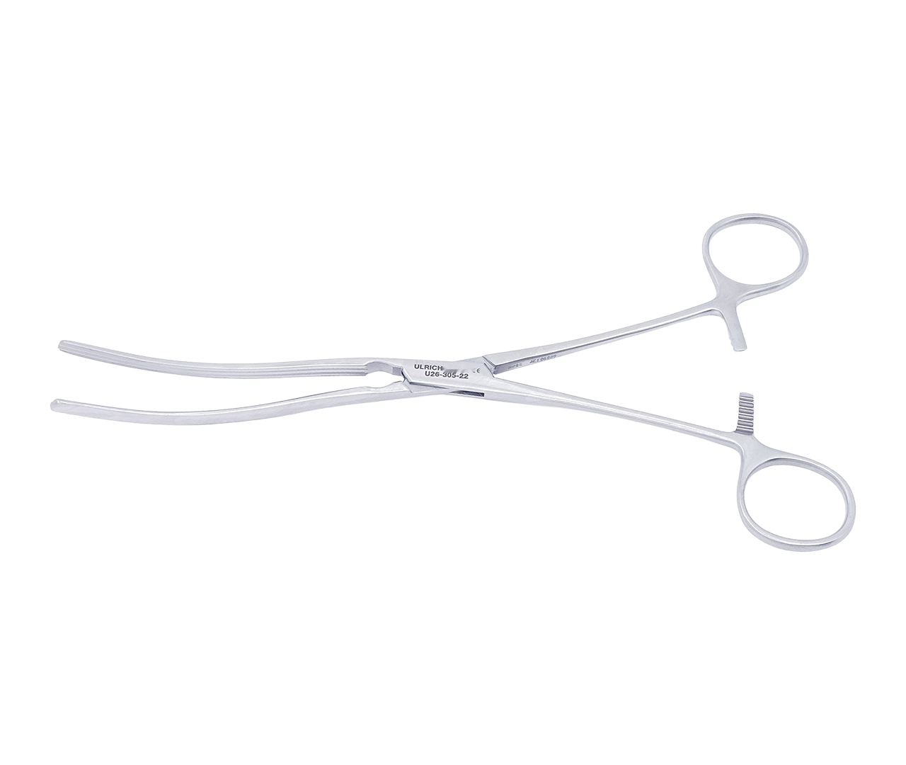 Svorka Kocher střevní, zahnutá, 22 cm