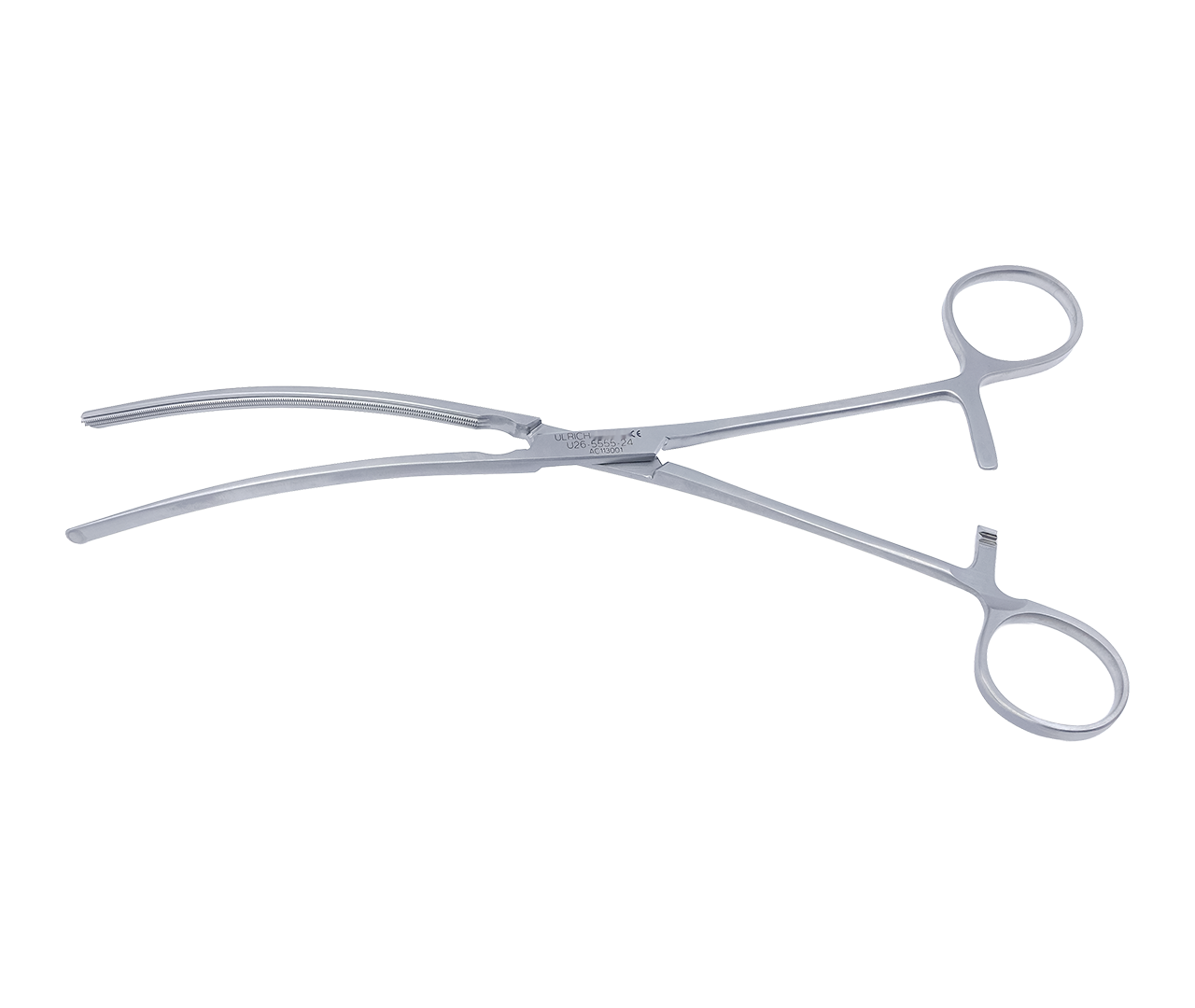 Svorka Doyen střevní, zahnutá, CVD titanové oplaštění, 24 cm