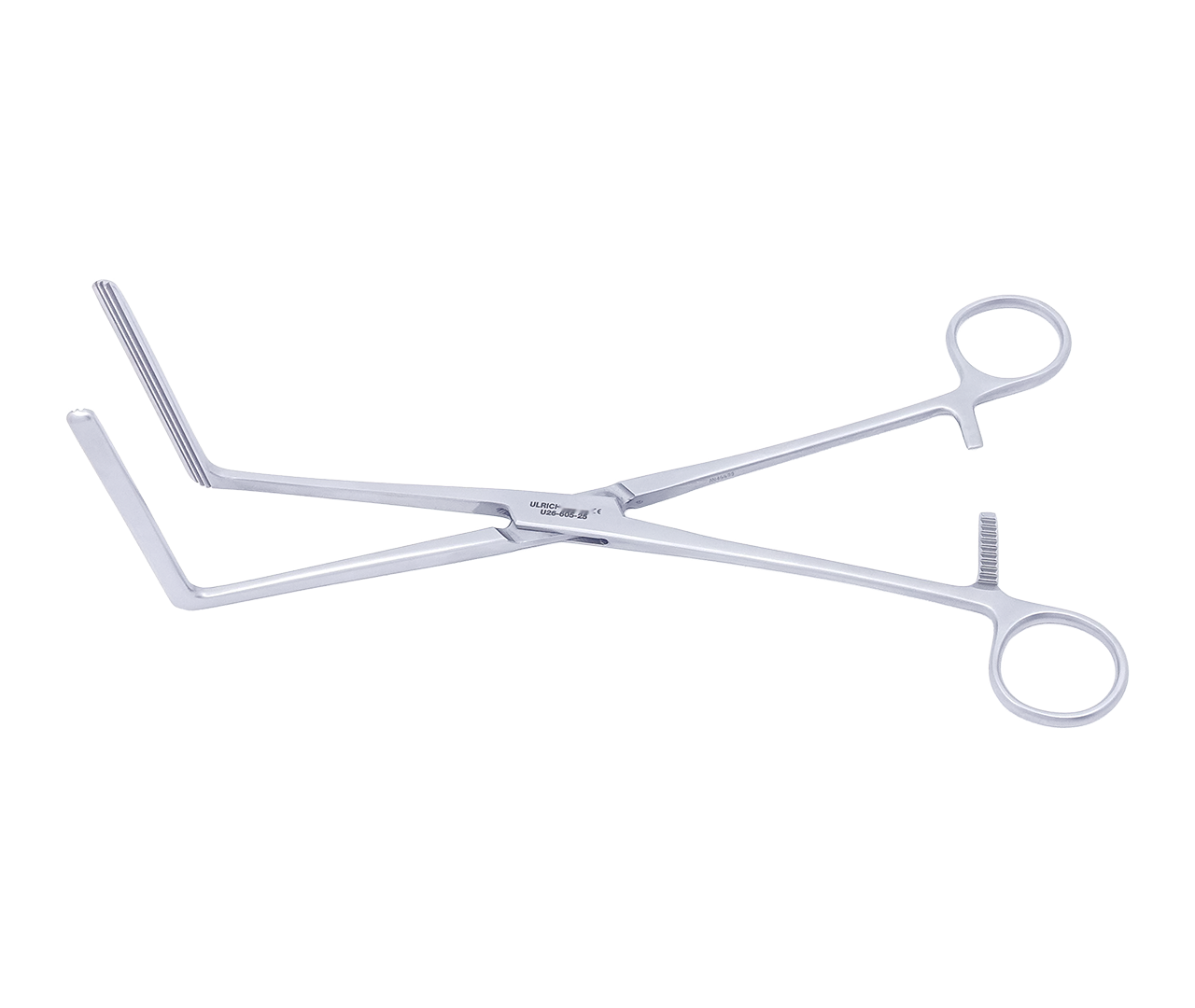 Svorka Fehland rektální, atraumatická, úhlová, 83 mm, 25 cm