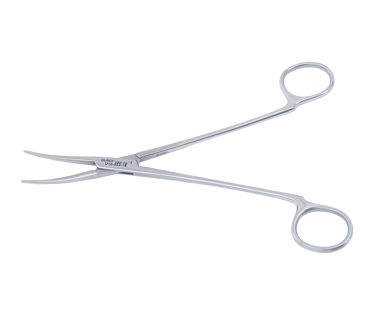Kleště Rapp hemostatické, zahnuté, bez zámku, 18 cm