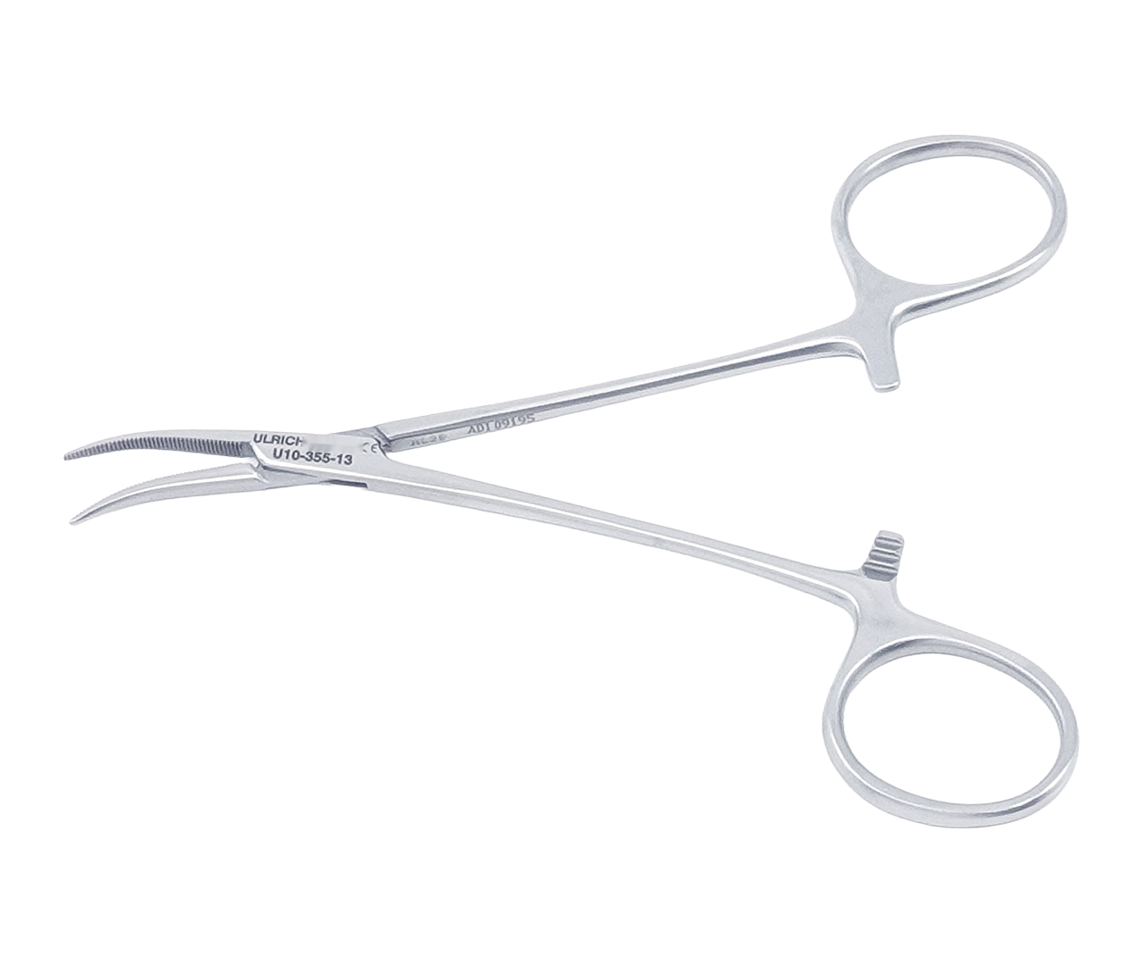 Kleště Dandy hemostatické, zahnuté do strany, jemné, 13 cm
