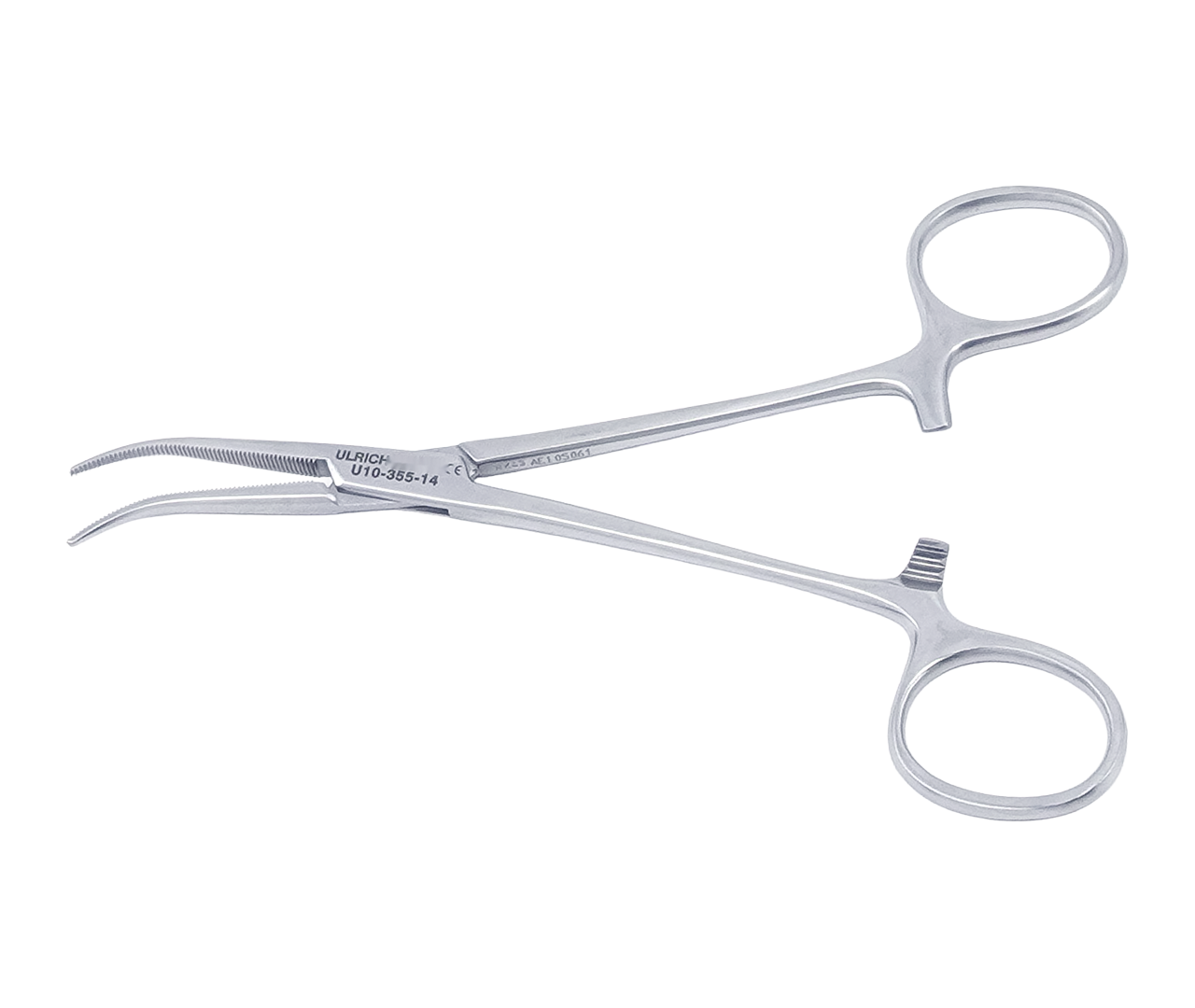 Kleště Dandy hemostatické, zahnuté do strany, 14 cm