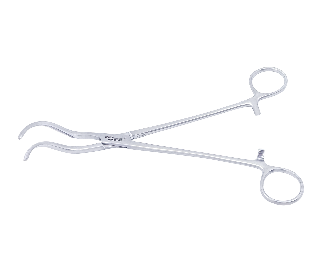 Svorka Ulrich bronchiální, zahnutá doleva, 45 mm, 22 cm