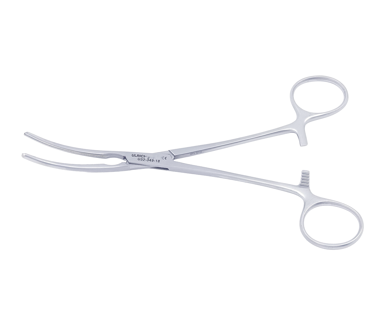 Kleště Pean hemostatické, zahnuté, atraumatické, 18 cm