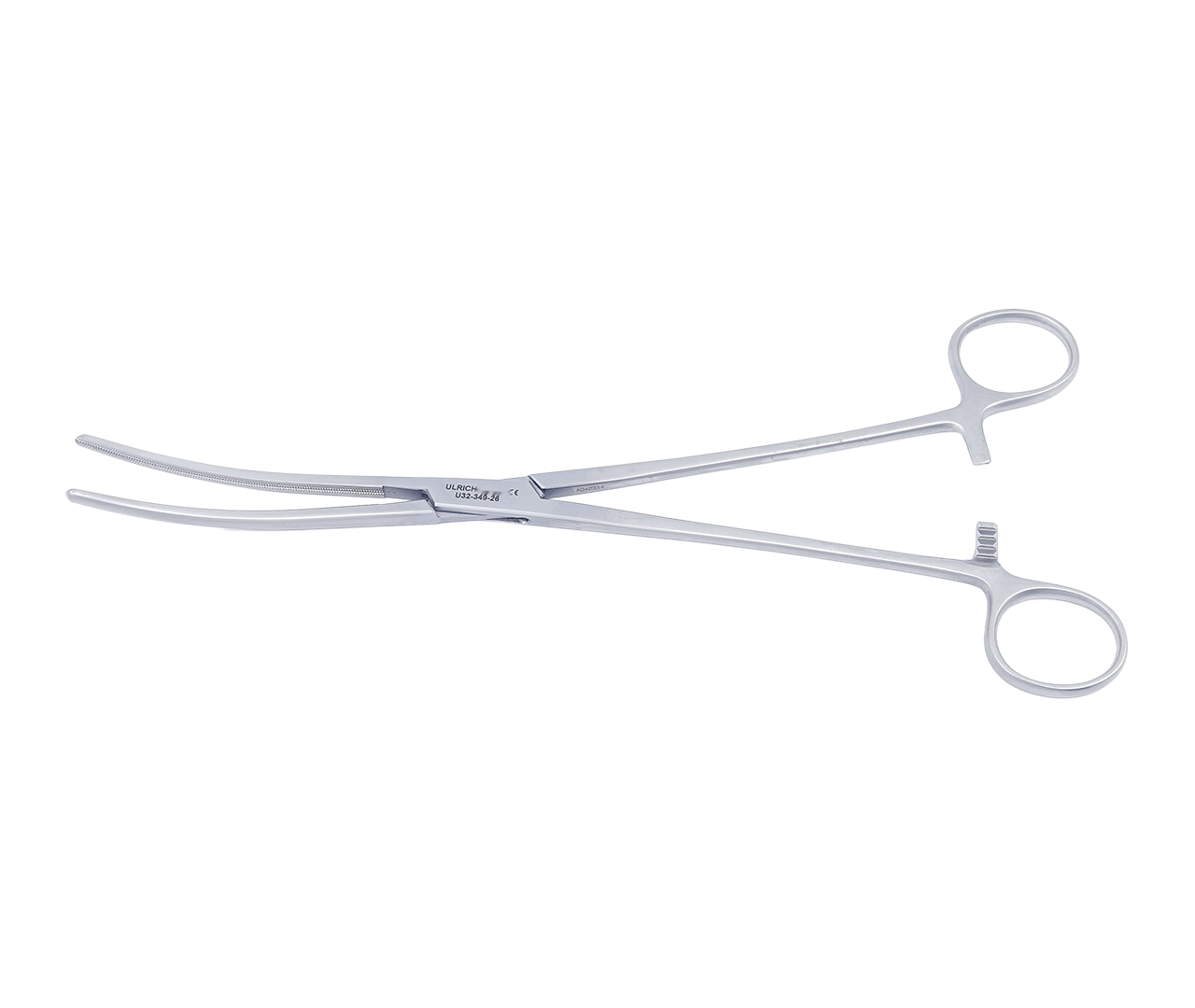 Kleště Pean hemostatické, zahnuté, atraumatické, 26 cm