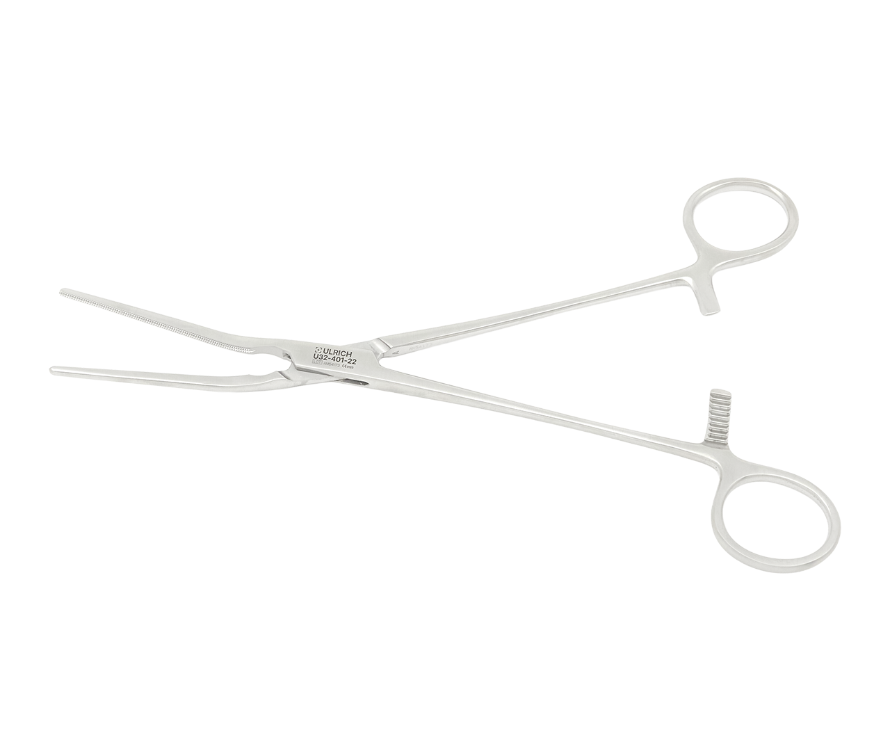 Svorka Potts cévní, se šikmými čelistmi, atraumatická, 22 cm