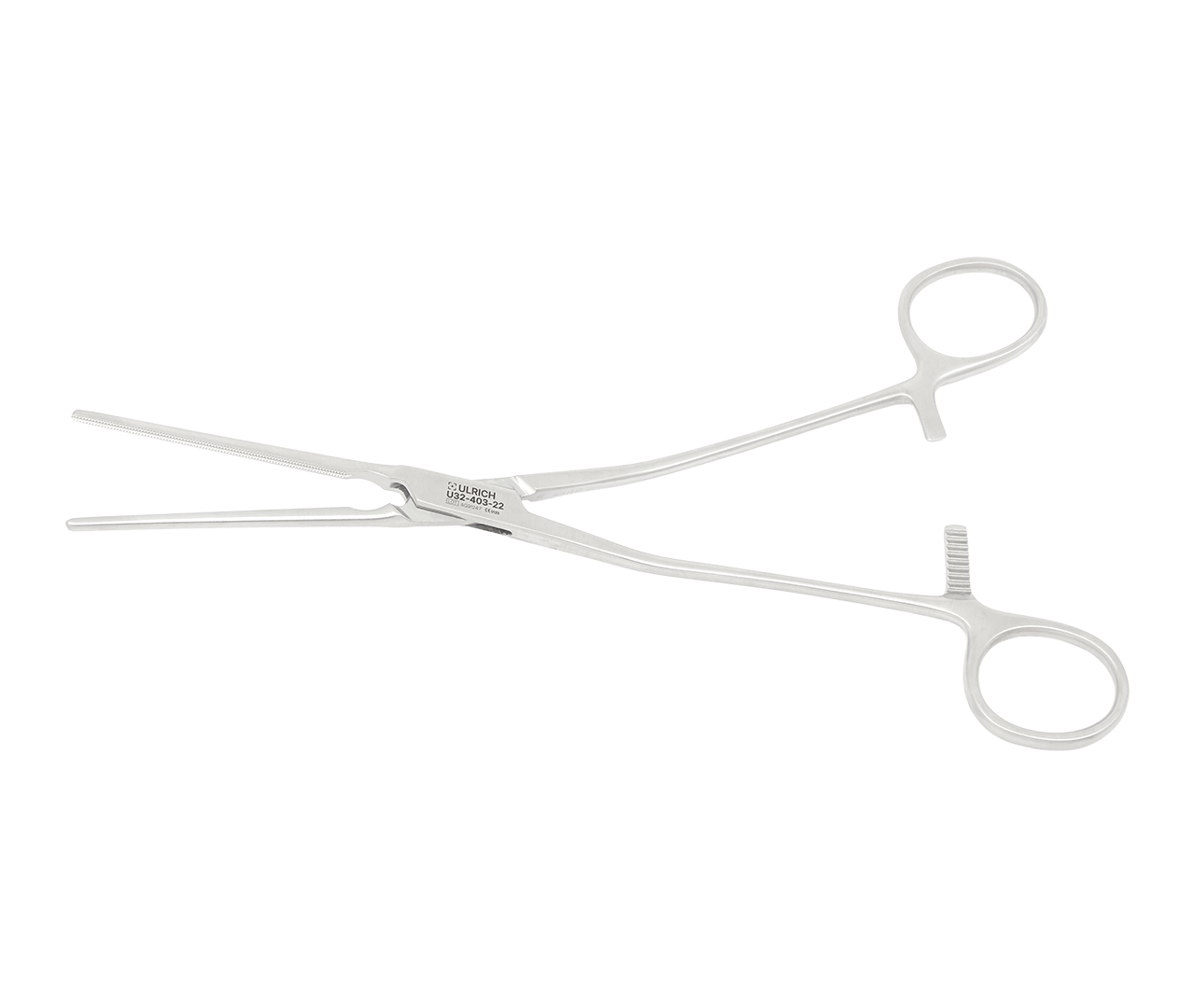 Svorka Potts cévní, se úhlovými rameny, atraumatická, 22 cm