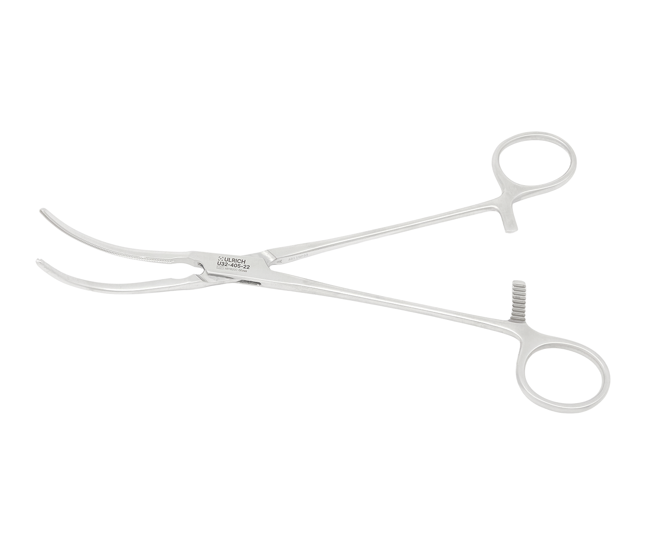 Svorka Potts cévní, zahnutá, atraumatická, 22 cm