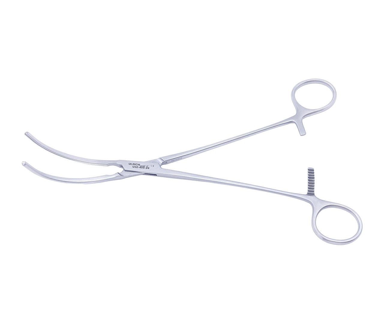 Svorka Potts cévní, zahnutá, atraumatická, 24 cm