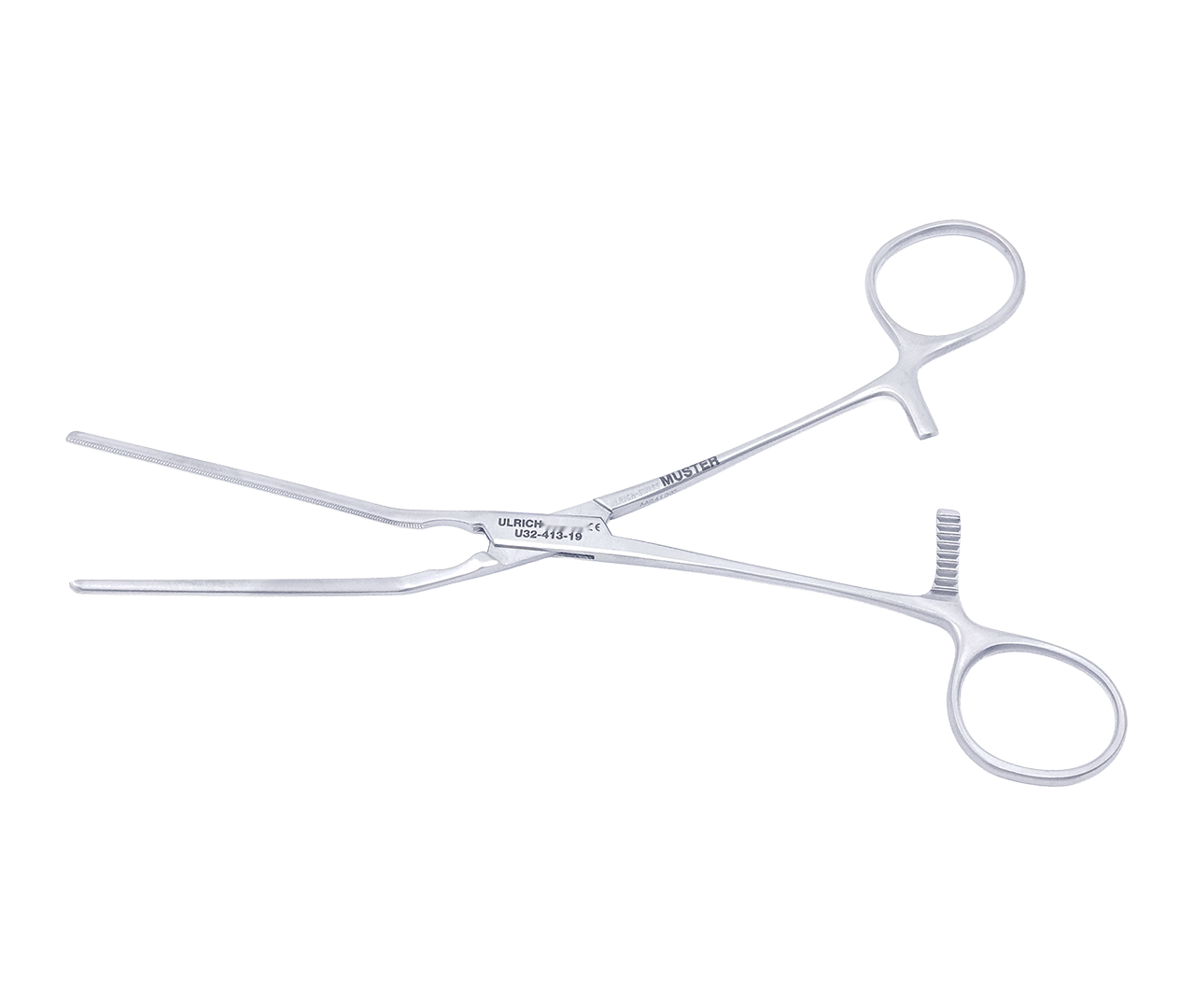 Svorka Leland-Jones cévní, úhlová, atraumatická, 19 cm