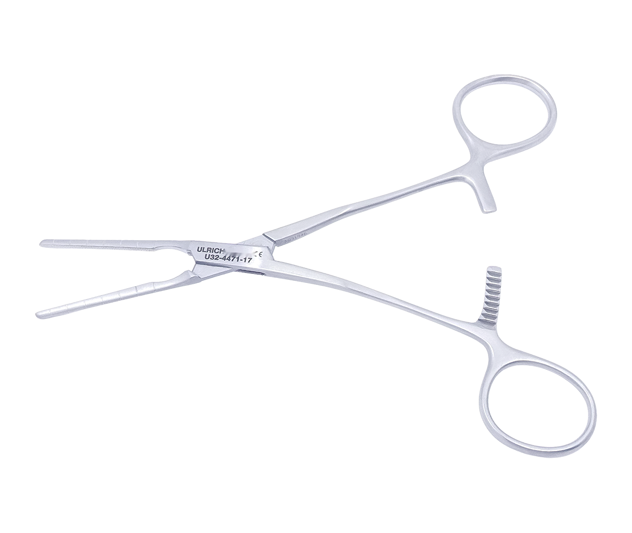 Svorka DeBakey cévní, s rovnými čelistmi, tvar J, 17 cm