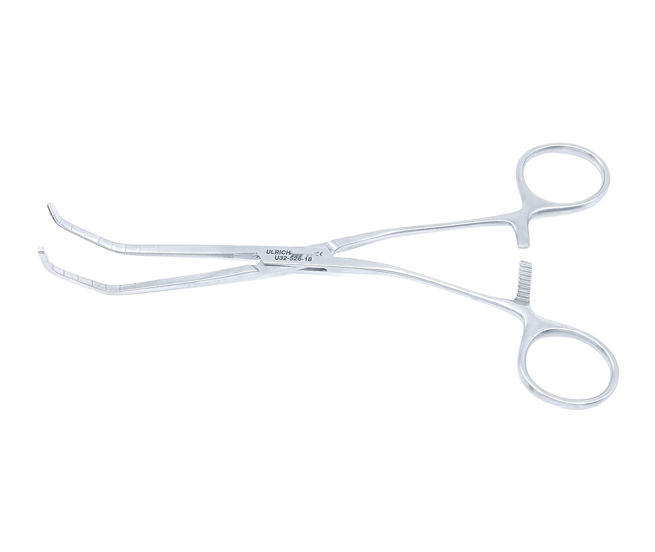 Svorka Cooley cévní, dlouhé čelisti, zahnuté 60°, 18 cm