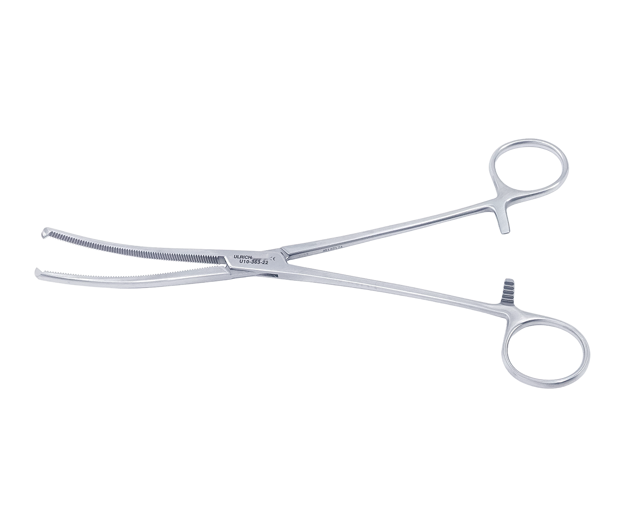 Kleště Kocher hemostatické, zahnuté, 22 cm