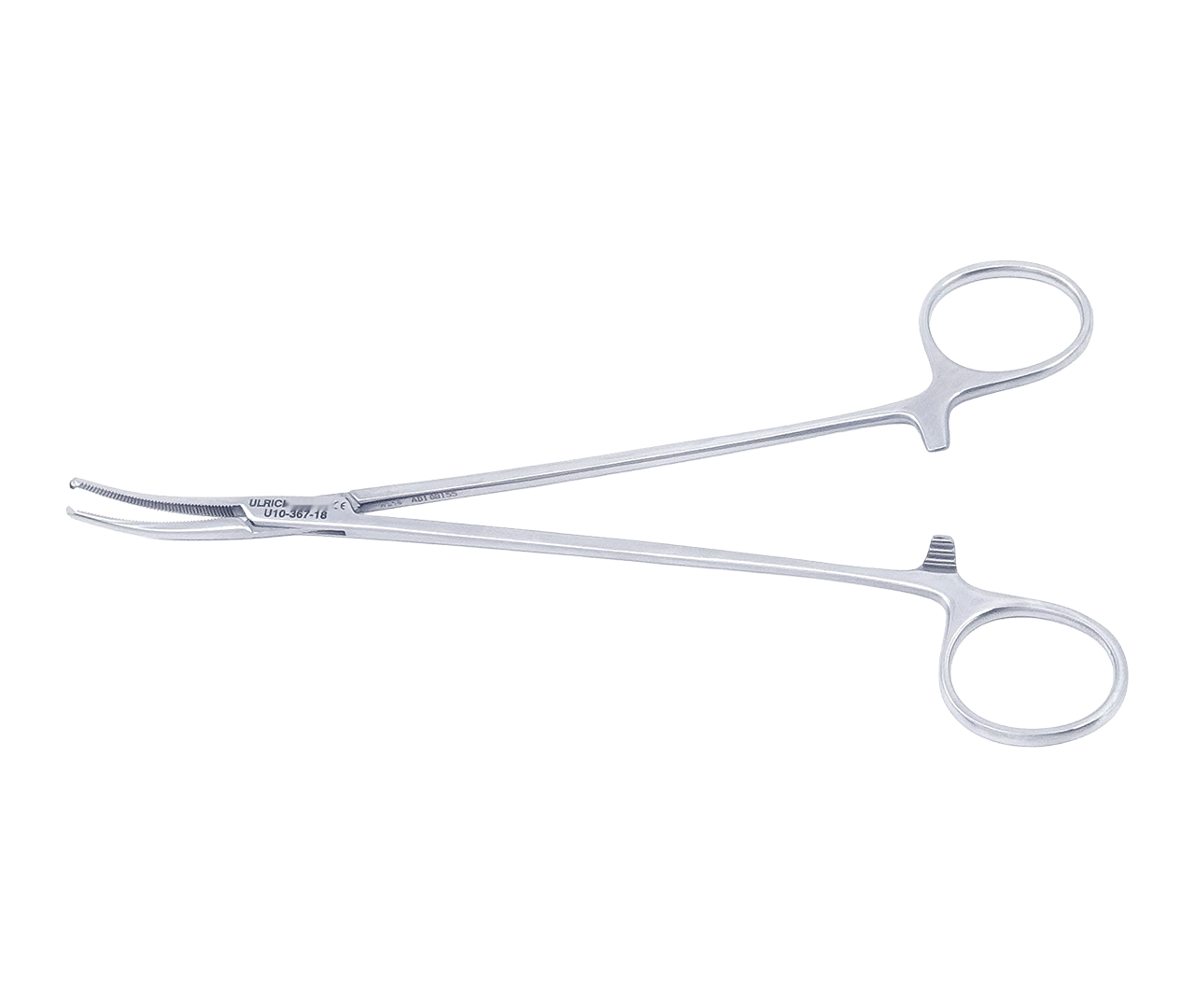 Kleště Adson hemostatické, zahnuté, 1x2 zuby, 18 cm